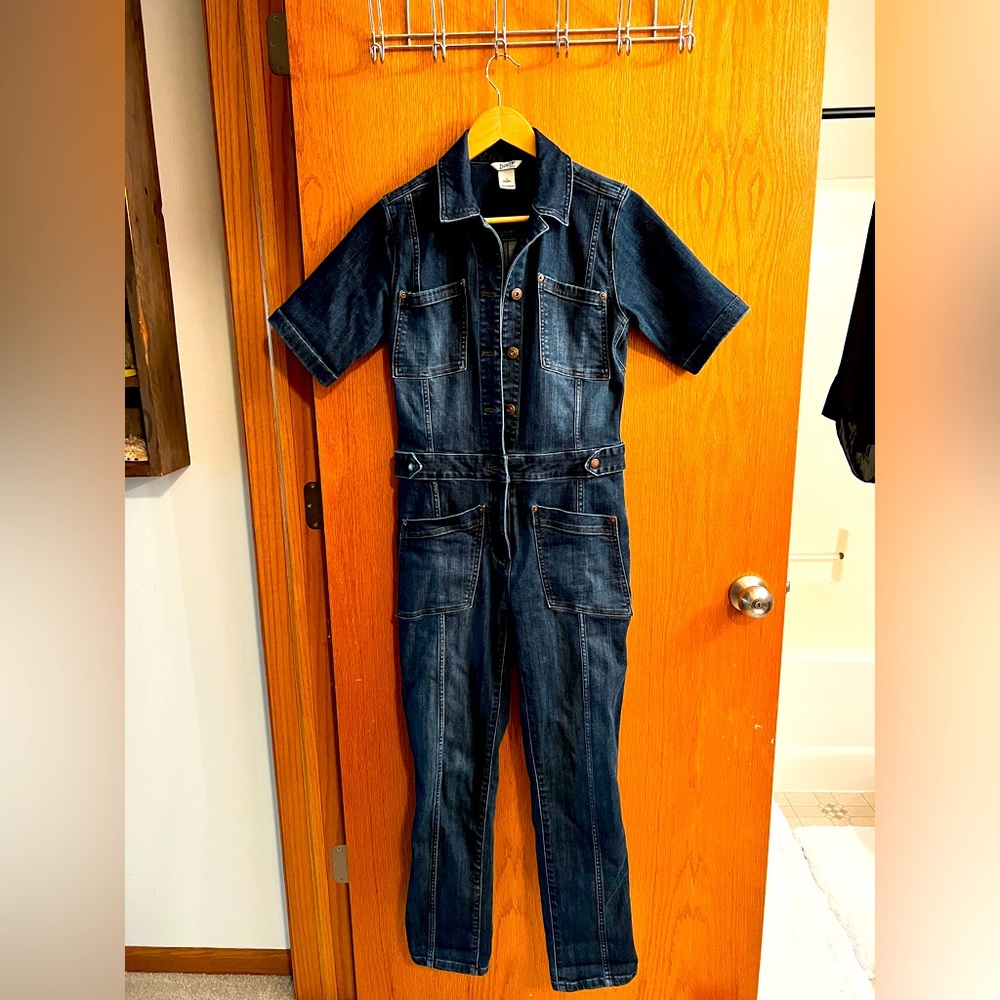Duluth Trading denim coveralls
